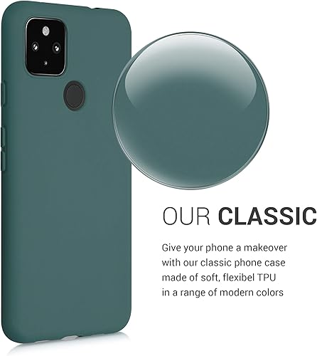 Miniatura 3 de kwmobile Funda compatible con Google Pixel 4a 5G - Funda protectora de silicona TPU suave y delgada - Azul Verde