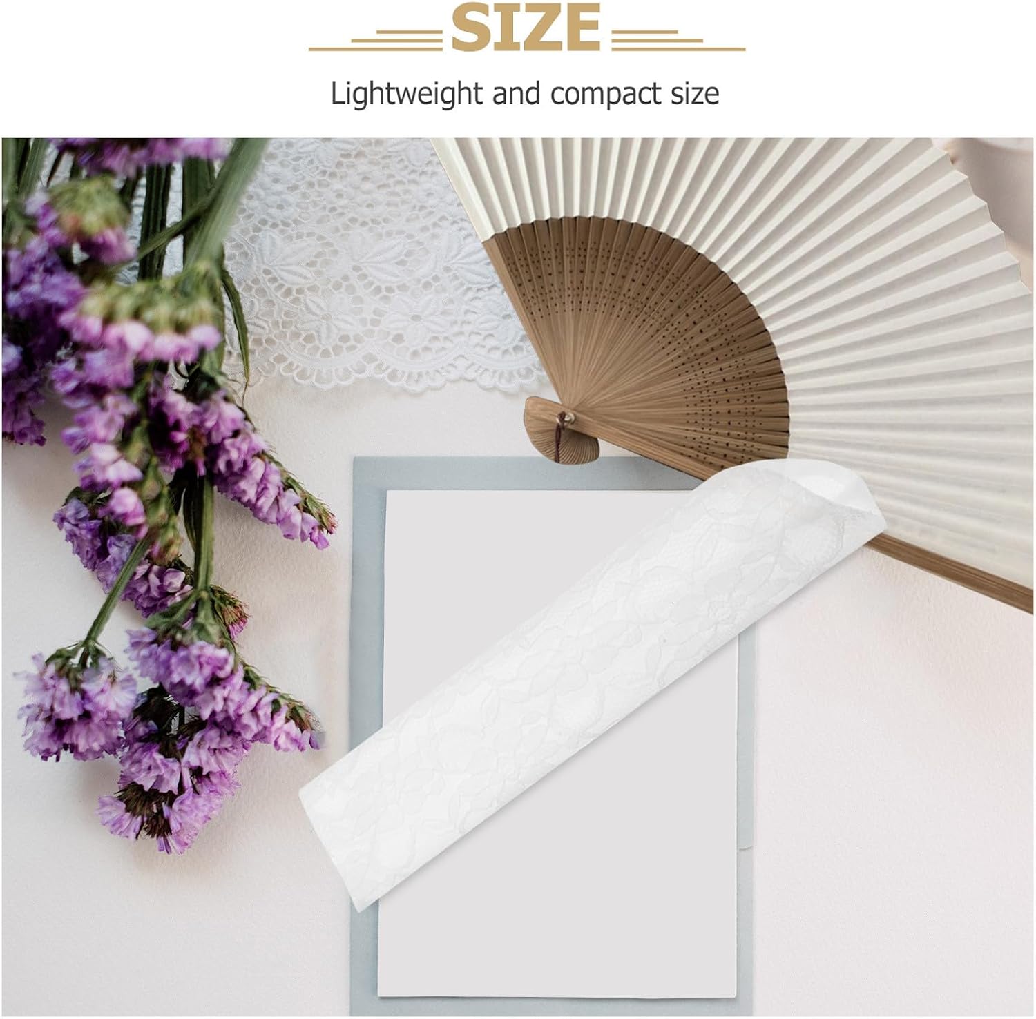 GALPADA Lace Folding Fan Bag Holder Protector for Paper Hand Fan image 3
