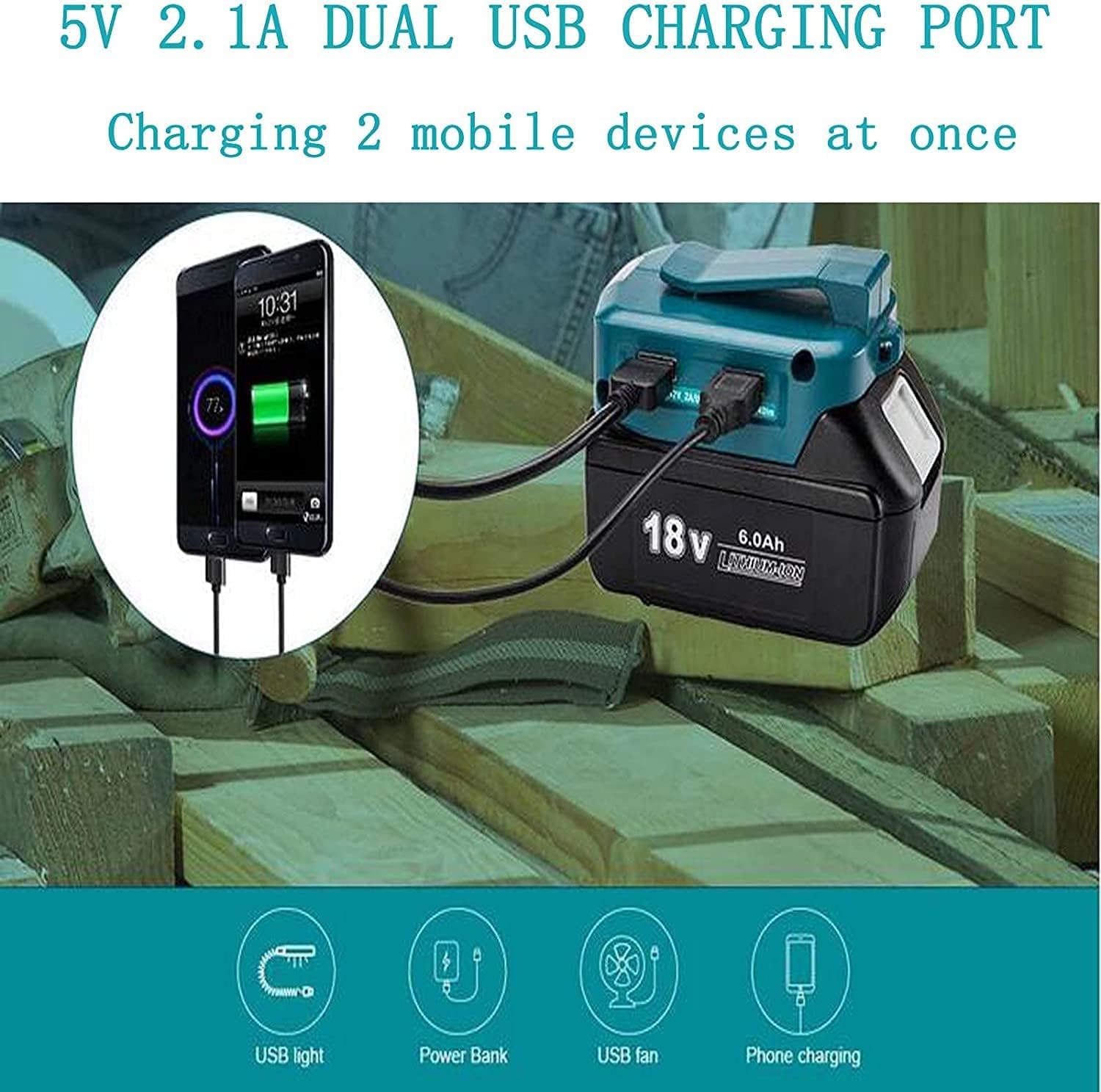 Amazon.com: ADP05 USB Charger Adapter for Makita 14-18V Lithium