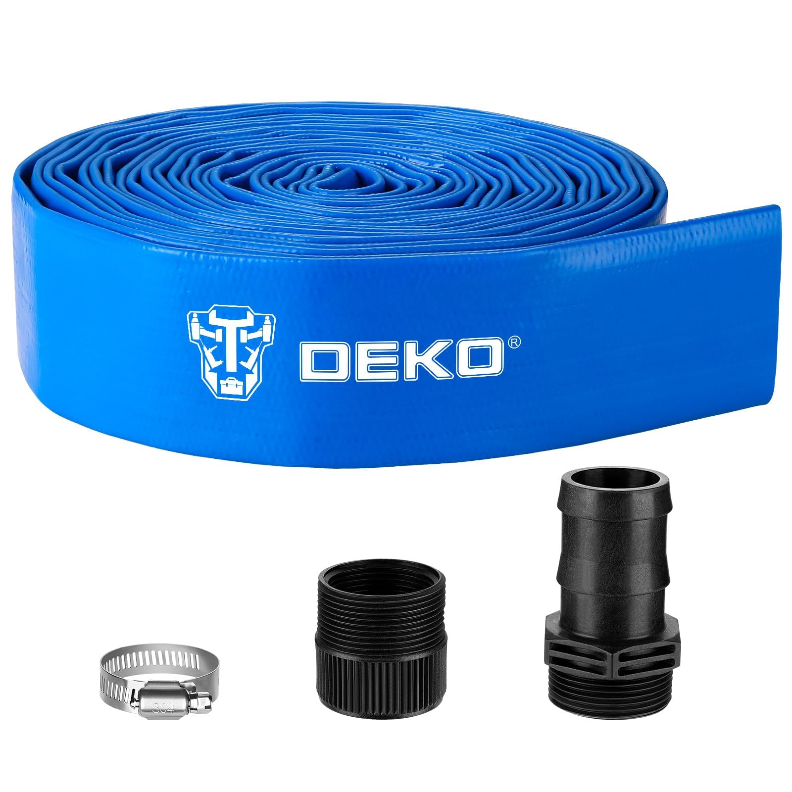 Sump Pump Hose: DEKOPRO Discharge Hose Water Pump Pool Drain Backwash 1-1/2" Hose 25 ft