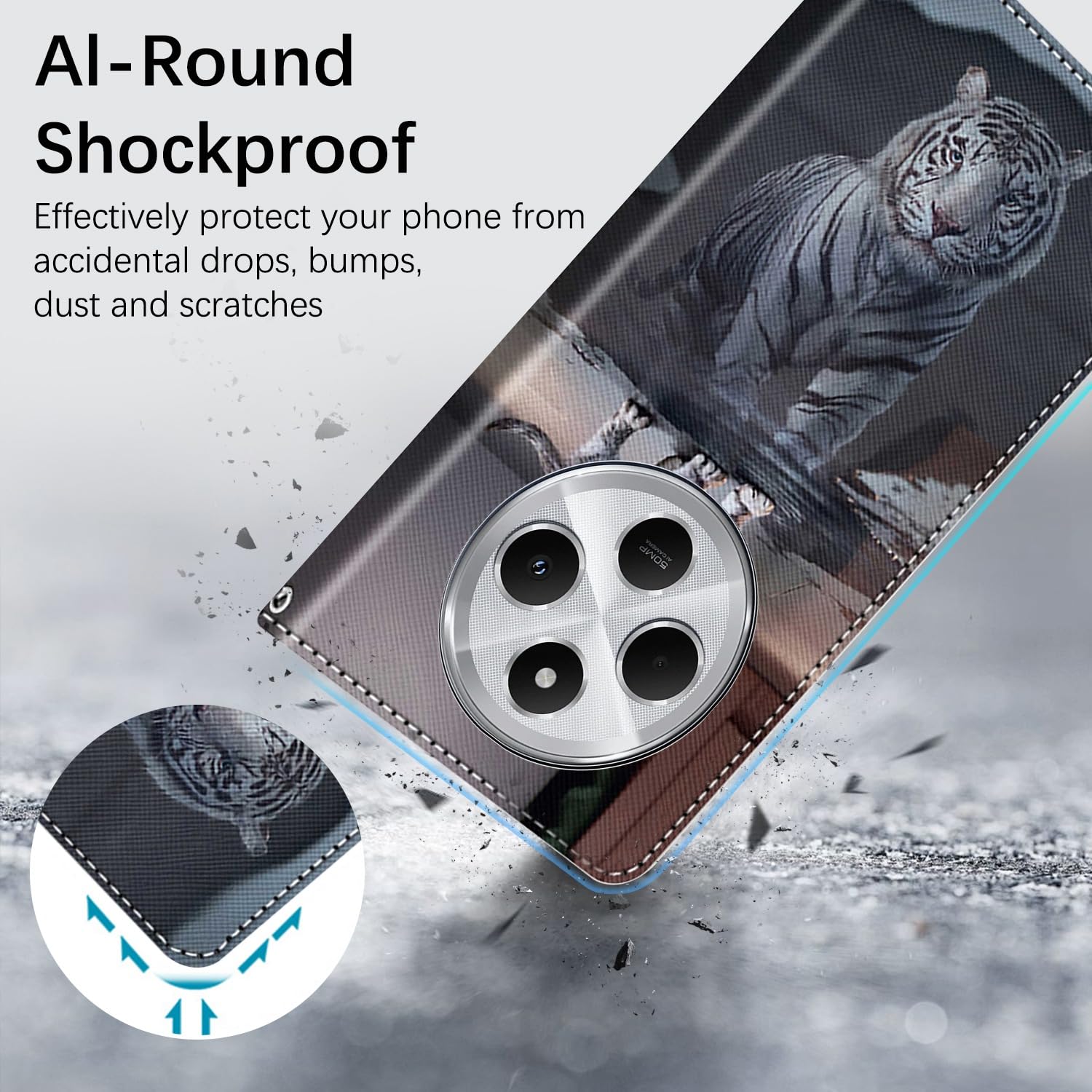 Lederhülle Mit Ständer Für Xiaomi Redmi 14C 4G - Klappcase Mit Kartenfach & Magnet