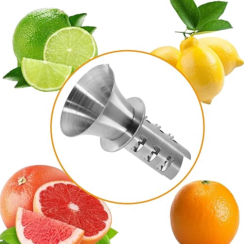 Miniatura 4 de Exprimidor manual de limón de acero inoxidable 18/8, exprimidor y escariador de mano pequeño fácil de apretar, exprimidor de cítricos a mano
