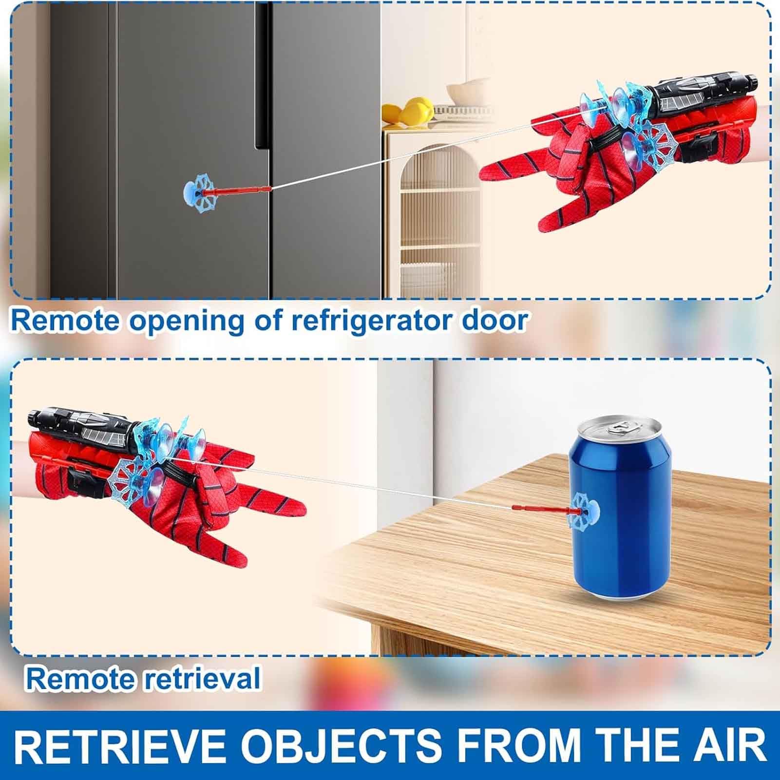 Guanti Spider-Man Lancia Ragnatele - Gioco Per Bambini Con Ventose - Foto 6