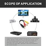 Câble Audio 3,5 mm à RCA, Câble AUX à Vidéo Stéréo pour Smartphones, MP3, Tablettes, Haut-parleurs, Lecteur DVD, Projecteur, TV, Boîte Wii, Caméra Vidéo, VCR (3,5 mm Mâle Droit à 3RCA 20 cm)