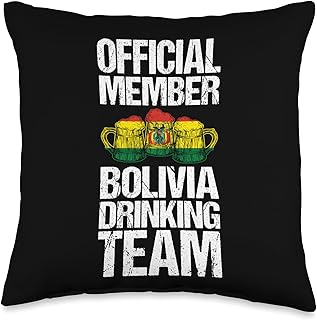 official member Bolivia drinking team Bolivian Throw Pillow