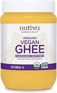 Nutiva Organic Vegan Plant-Based Ghee, 29 Ounce PET | USDA Organic, Non-GMO | Vegan, Gluten-Free, Dairy-Free, Soy-Free and...