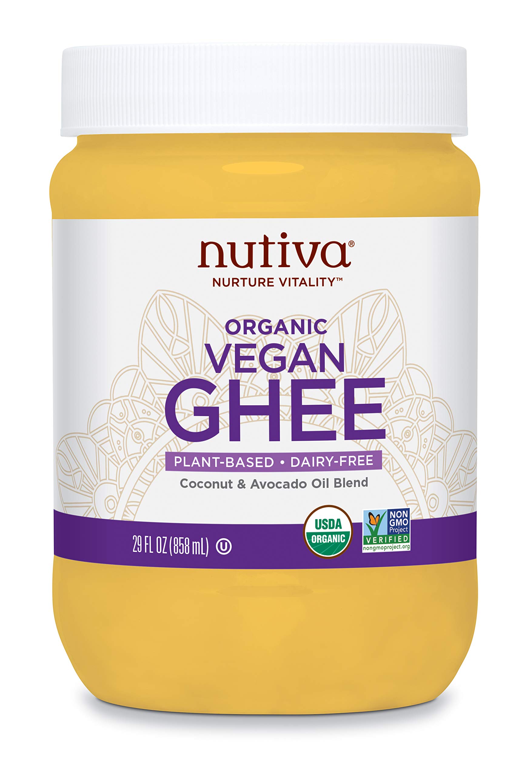 Nutiva Organic Vegan PlantBased Ghee, 29 Oz PET, USDA Organic, NonGMO