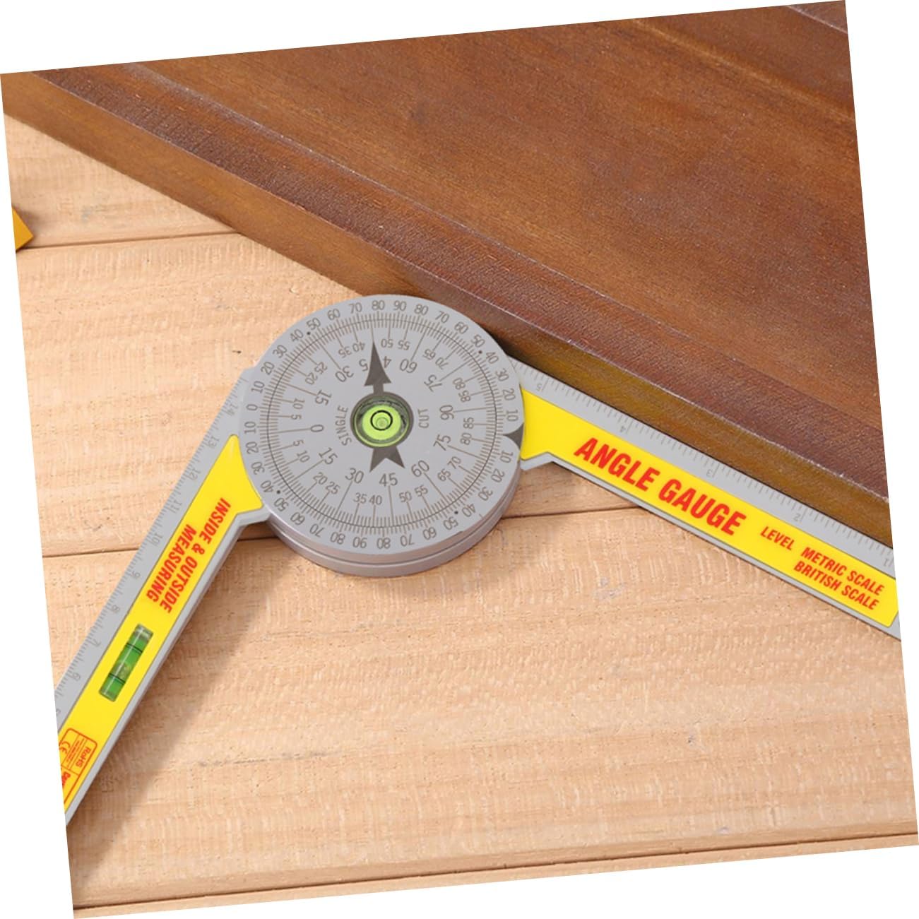 DOITOOL 3pcs Angle Ruler Protractor for Precision Woodworking Yellow Angle Measuring Tool for Carpenters and Craftsmen Scale for Accurate Cuts