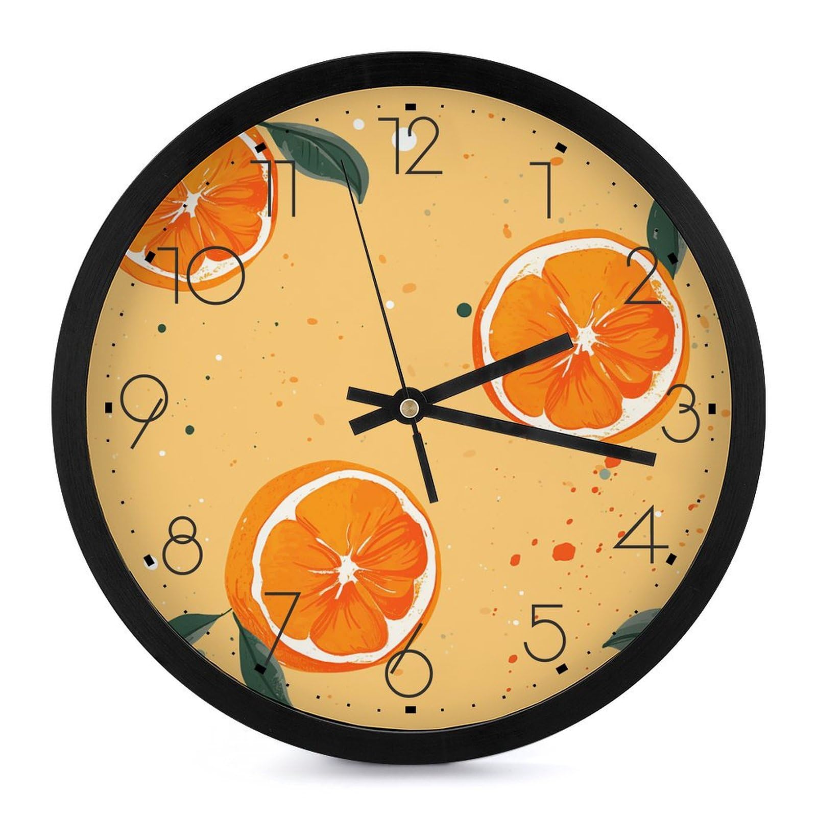 Horloge murale numérique style dessin animé orange pour égayer la chambre et la maison