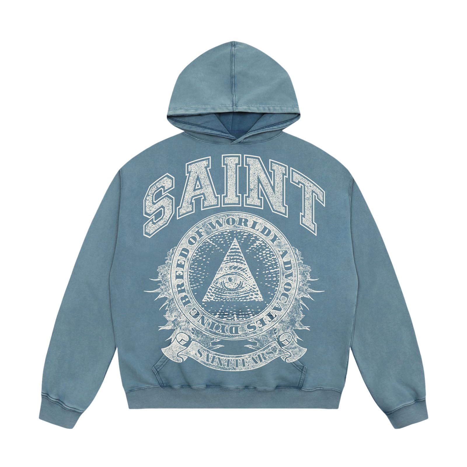 Chainsaw Man Felpe con cappuccio da uomo SAINT moda all-seeing occhio grafico felpa con cappuccio da uomo in cotone pullover felpe