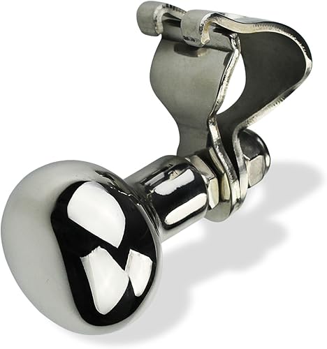 Salty Reef - Pomo suicida para volante  Acero inoxidable universal de grado marino AISI 316, se adapta a volantes de hasta 34 pulgadas (los 3