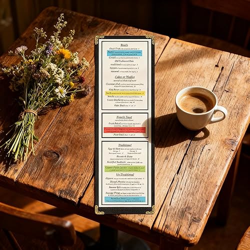 Miniatura 202 de Goodsmart - Fundas para menú de restaurante, paquete de 25 unidades, color negro, 2 vistas, soportes para menú de carga superior, cubiertas