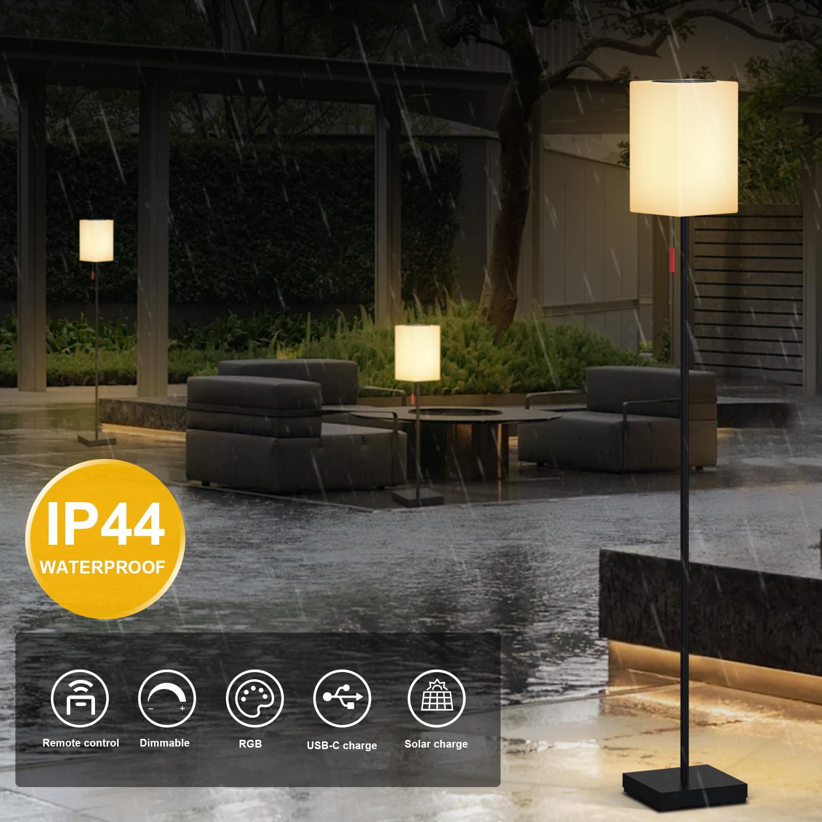 Lampada Da Terra Per Esterni Impermeabile Ip65 Plug In Lampada Da Cortile Atmosfera Paesaggistica Prato Terrazza Disposizione Giardino Balco P9712903