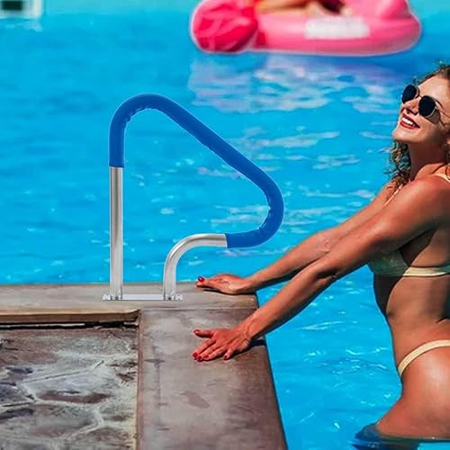 Miniatura 8 de Pasamanos de piscina de 30 x 22 pulgadas, pasamanos de spa de acero inoxidable 304 con placa base de montaje rápido para montaje en cubierta. DO 2
