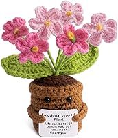 Handmade 'Life is Tough But So Are You' Crochet Flower Doll - Inspirational Emotional Support Gift for Women, Teachers, Moms, Friends
