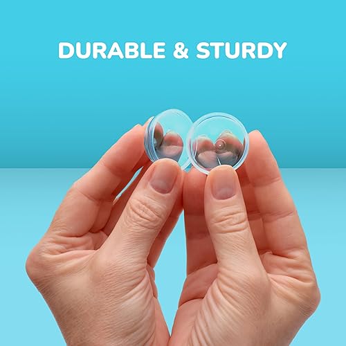 Miniatura 6 de Máquina expendedora de cápsulas redondas, 250 piezas de 1.26 pulgadas, cápsulas de máquina de chicles a granel, contenedor transparente a granel,