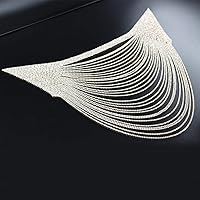 Vista 2 de Jerler Apliques de diamantes de imitación dorados, elegantes parches de diamantes de imitación de cristal para coser en vestido de novia, ideal