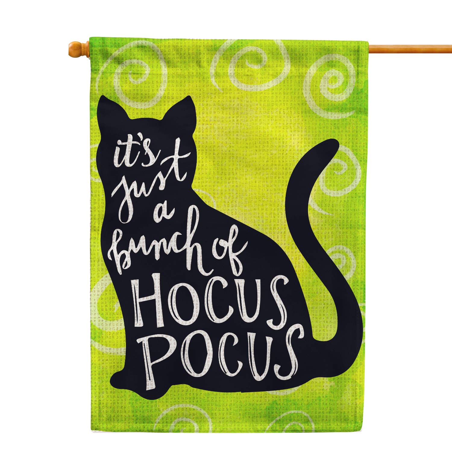 SHELLBOBO Halloween Garden Flag Decoration for Halloween Decoration,Its just a Bunch of Hocus Pocus Flag 28" x 40" Double Sided Burlap Flag