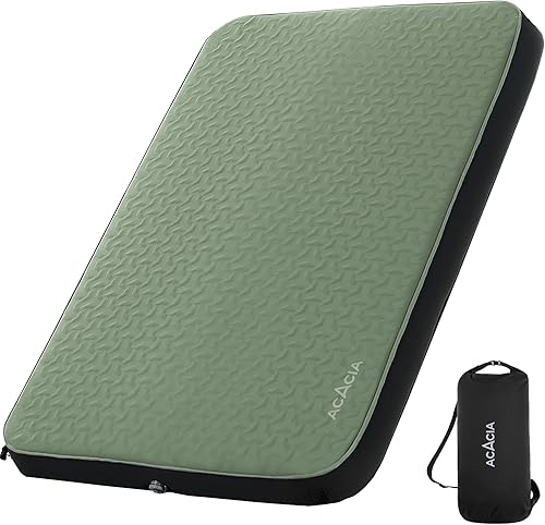 Acacia 4" Thick Self Inflating Sleeping Pad with Foam, Innovative Y-Shaped Telescopic Structure, Ultraportable Camping Air Mattress with Pump Sack,
