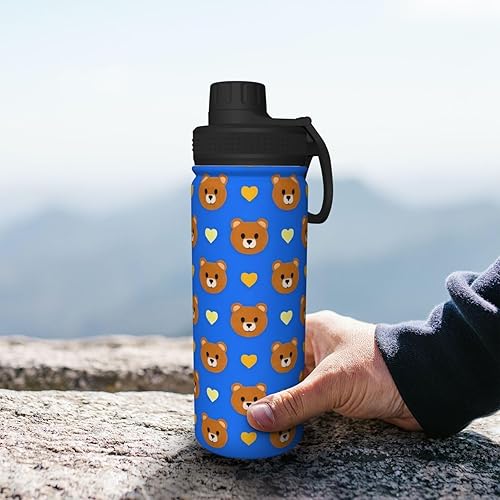 Miniatura 8 de Bear Llove Insulated Stainless Steel Kettle  Print Funny Water Bottle Insulated  Ideal for Sports and Travel