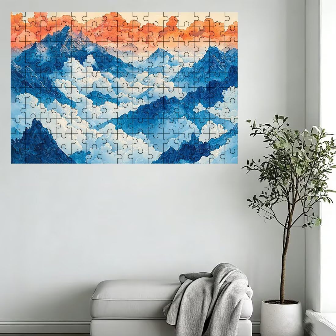 Puzzle 3000 elementów dla dorosłych, puzzle 3000 elementów góry, chmura puzzle dla dorosłych z wykwintnym pudełkiem do pakowania, gry edukacyjne, duże drewniane puzzle, prezent dla kobiet - 1641