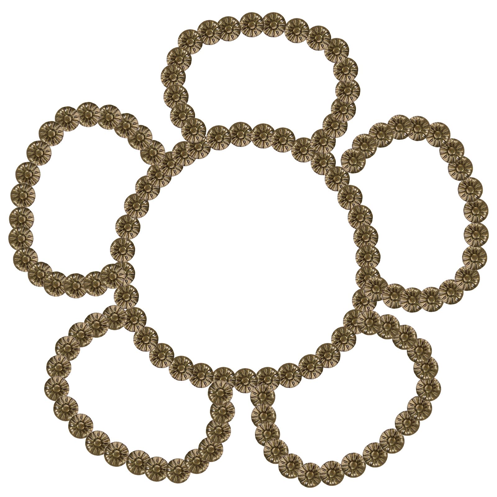 Kemcatui 200 PCS Daisy Upholstery Tacks 7/16'' Head Diameter Metal Thumb Tacks, Antique Decorative Nails, Upholstery Nails for Home DIY, Crafts, Decorative Painting (Mix Colours)