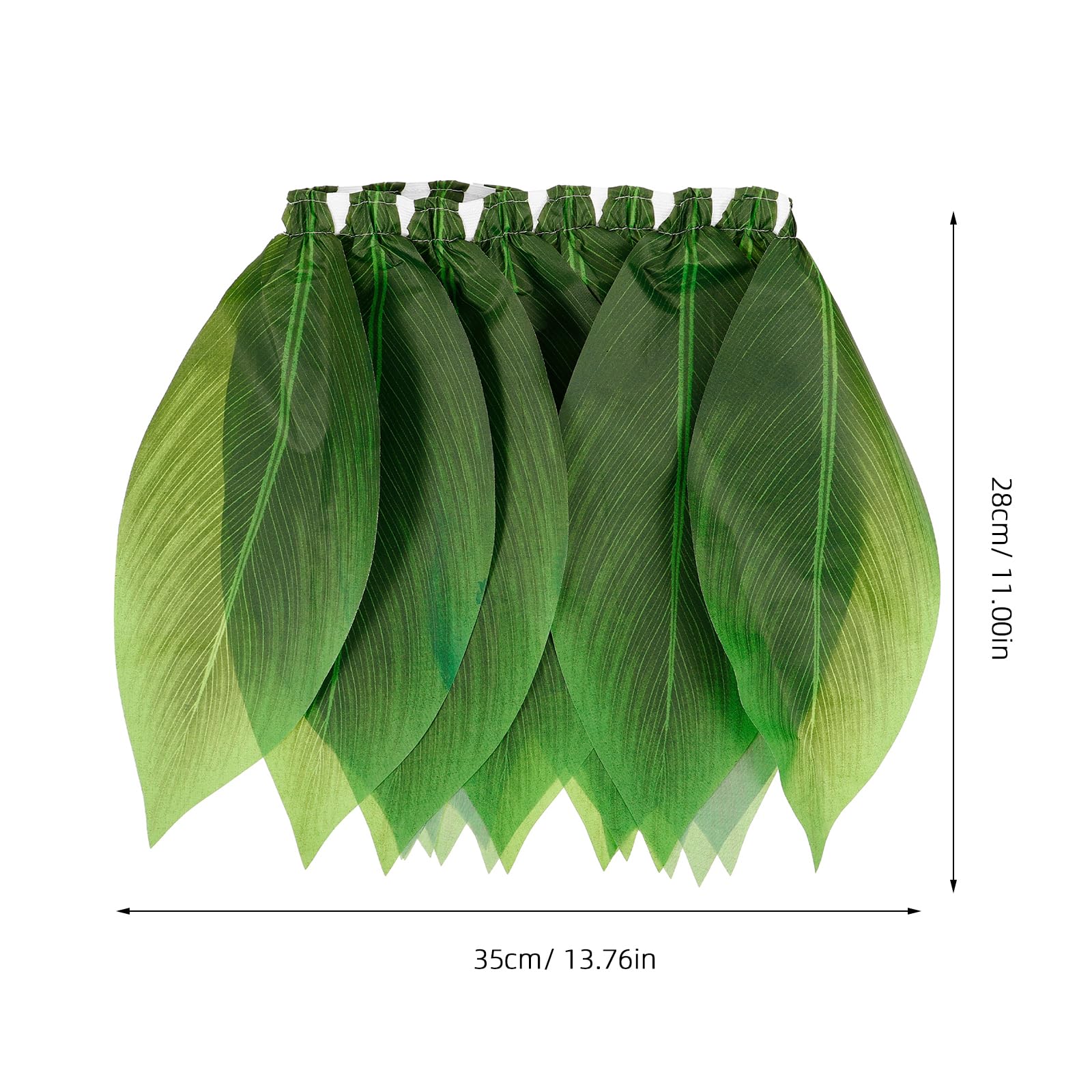 ABOOFAN Hawaiian Grass Skirt for Children Tropical Leaf Hula Skirt Costume Luau Party Dress up Accessory 14 Inch Lightweight Kids Fancy Dress - Image 3