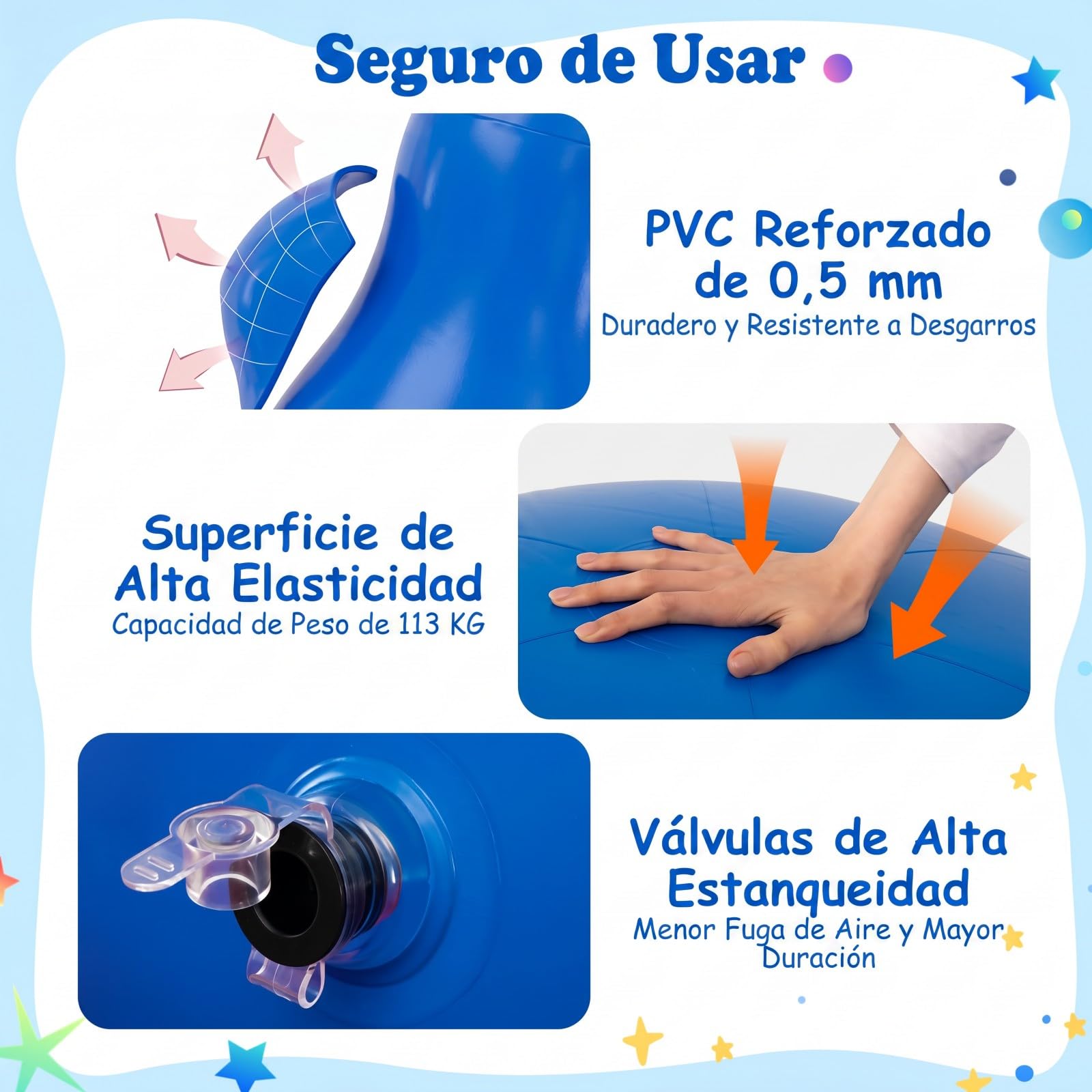 COSTWAY Balancín Inflable para Niños Mayores de 5 Años, 223 x 123 cm con 6 Asas Incorporadas, Balancín Inflable con Cúpula (Rojo)