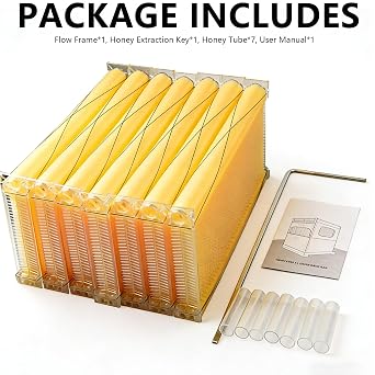 Auto Flow Hive Beehive Kit with Flow Frame & Honey Spout, Cabin Style Flowhive Beehive Starter Kit for Backyard Beekeeping 24