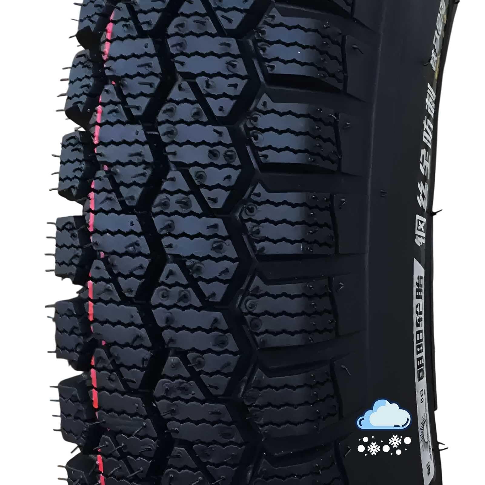 90/90-12 Opona Motocyklowa Zimowa Tubeless, 90/90/12 Opona Śniegowa Antypoślizgowa, 90 90 12 Trwała Opona TL 12 Cali do Skutera Przednie Tylne Koło(1pc)