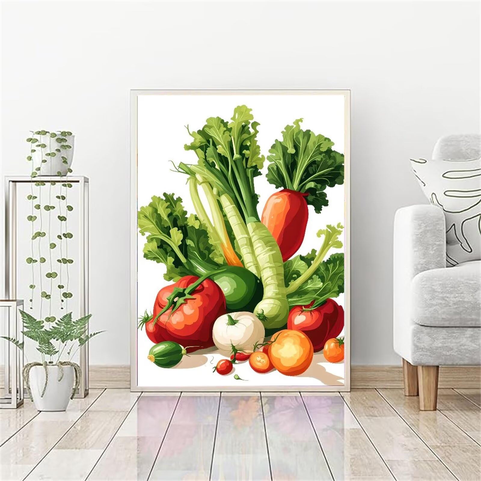 Malen Nach Zahlen Für Erwachsene Mit Rahmen – Obst-Motiv DIY Leinwand 30x40 Cm, Inkl. Farben & Pinsel