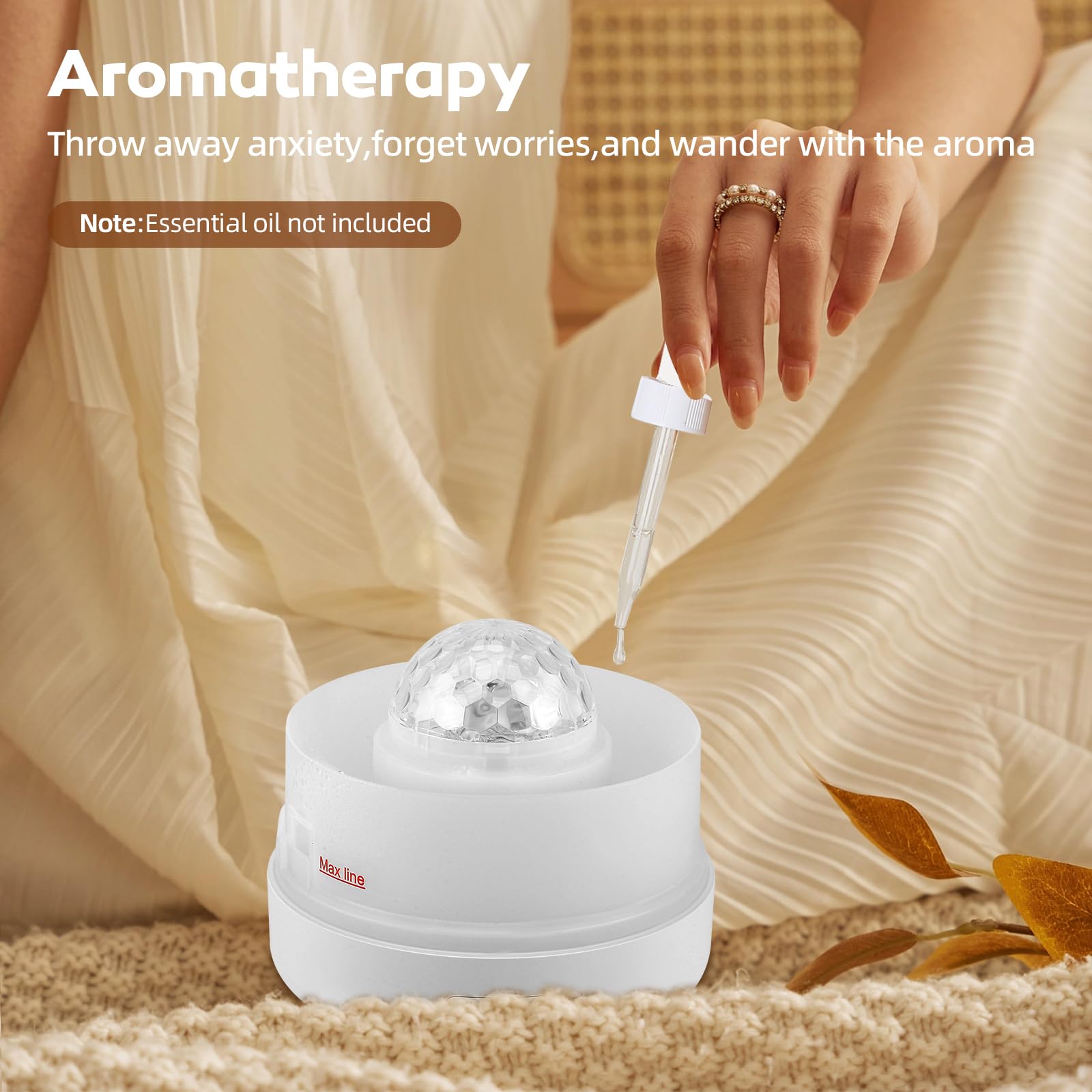 Humidificador de bebé con niebla fría para dormitorio, silencioso, con luz nocturna y proyector estrella, 500 ml, humidificador pequeño para el hogar, niños, niñas