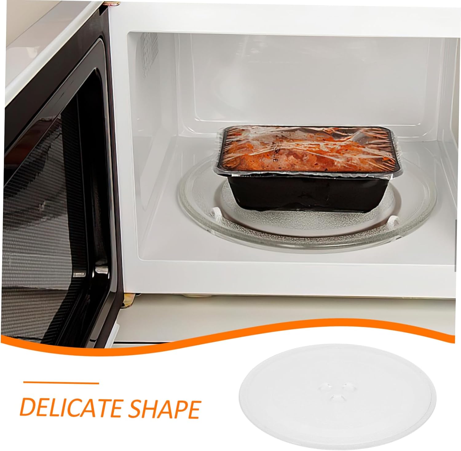 WOONEKY Microwave Oven Turntable Plate Sturdy Glass Plate Stand Replacement Tray for Microwave