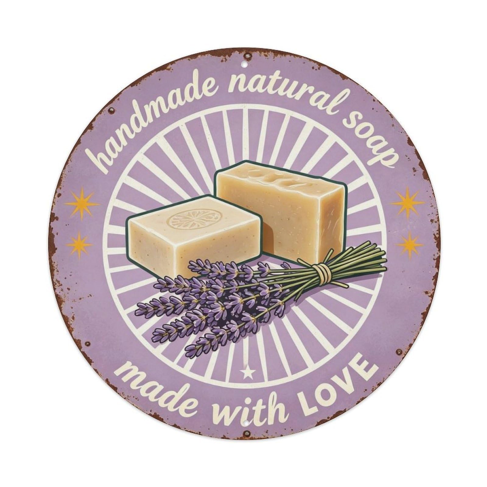 Handmade Natural Soap Metal Tin Sign Plaque