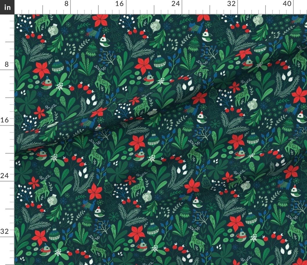 Spoonflower Fabric - Christmas Holidays Holiday World Printed on Petal Signature Cotton Fabric by The Yard - Sewing Quilting Apparel Crafts Decor