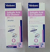Virbac Epiotic - Ear Cleanser for Dogs and Cats - 100 Ml - Pack of 2