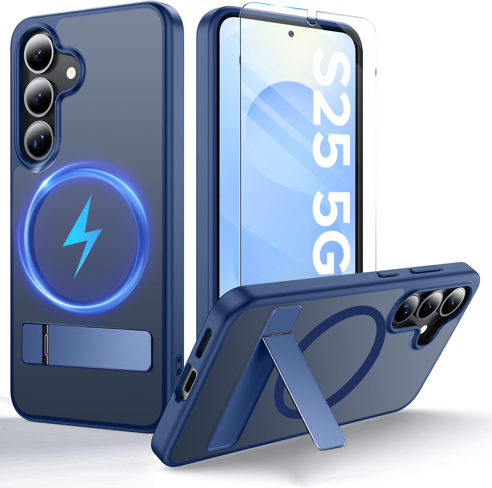 Coque Samsung S25 anti-empreintes avec support réglable antichoc robuste - 8