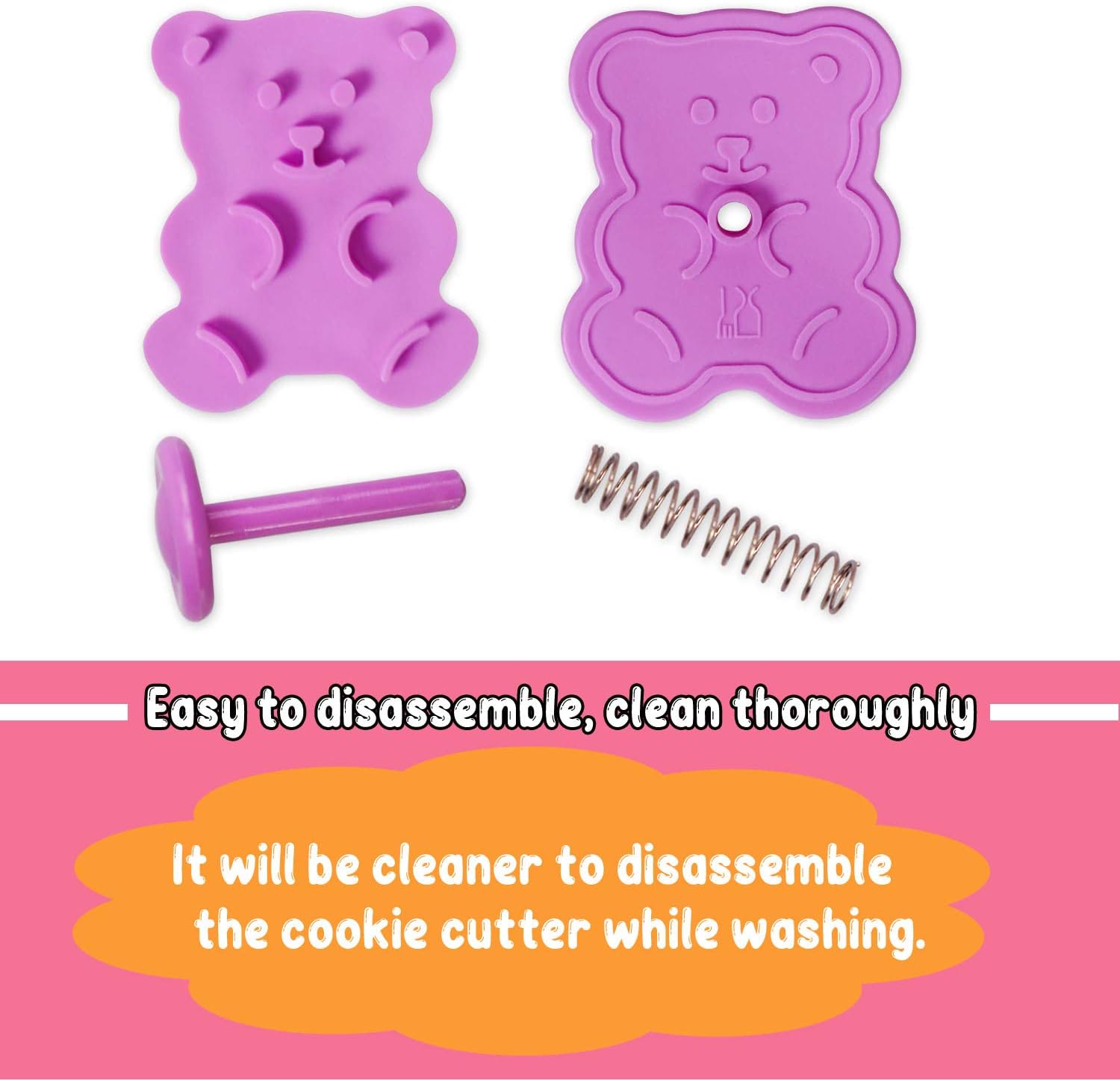 Mini Valentine's Day Heart Cookie Cutters Set, 3D Valentines Biscuit Fondant Cutter - Heart Shaped, Bear, Rose, Lovebird, Valentines Wedding Gifts Decorations (4 PCS)