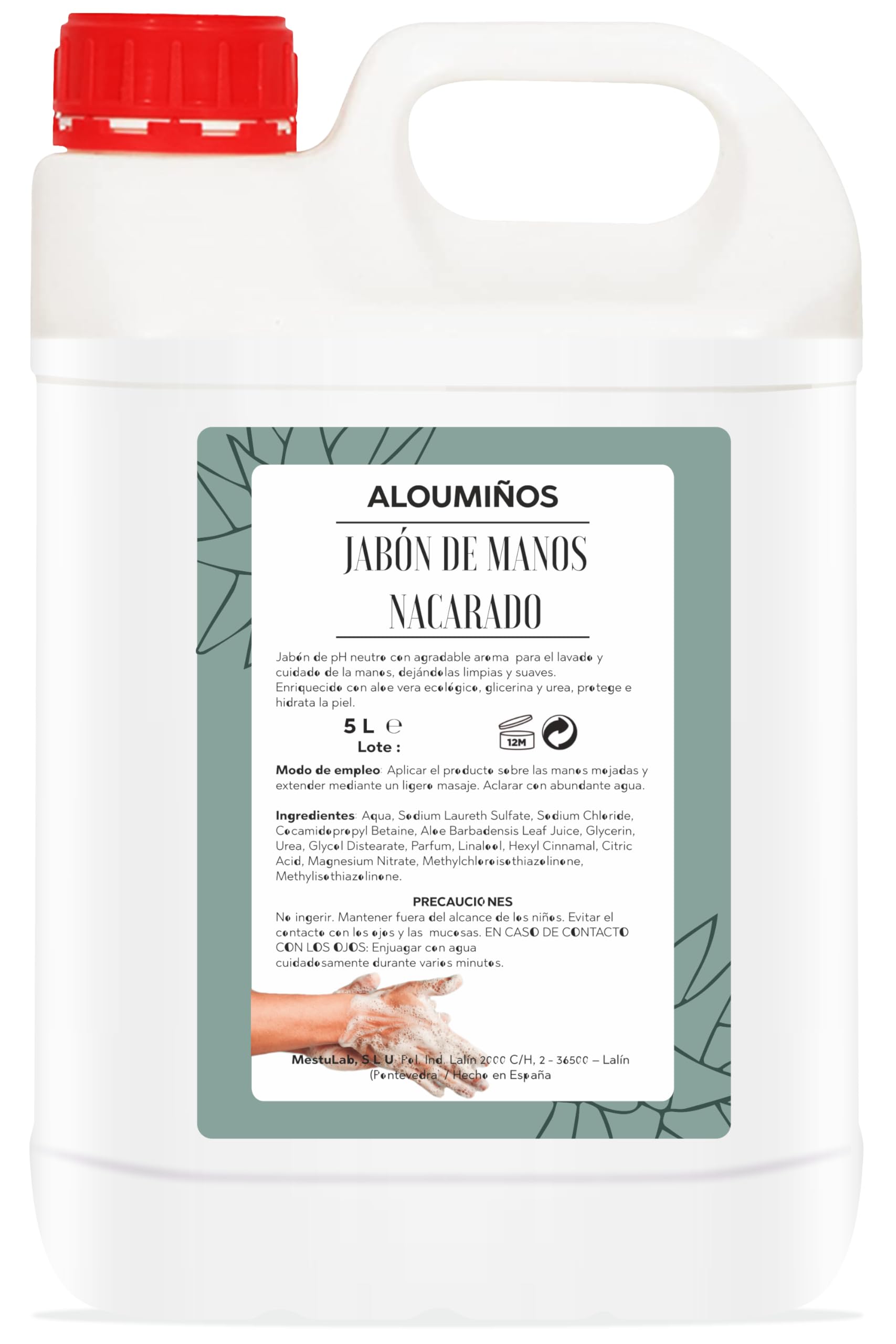 Jabón de Manos Líquido - Aloe Vera/Urea/Glicerina - 3 x 5 L