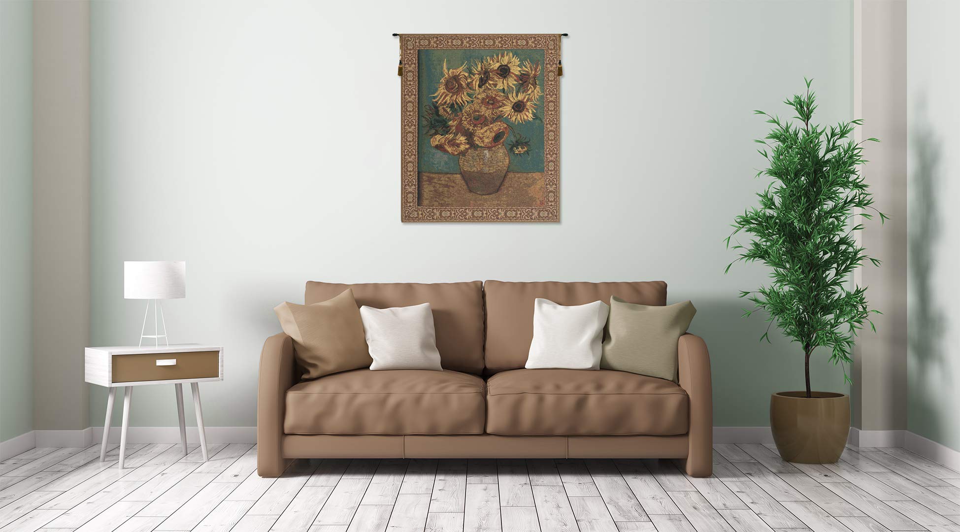 Tenture Murale Van Gogh Tournesols - Tapisserie Vintage Flemish Tapestries Belgique
