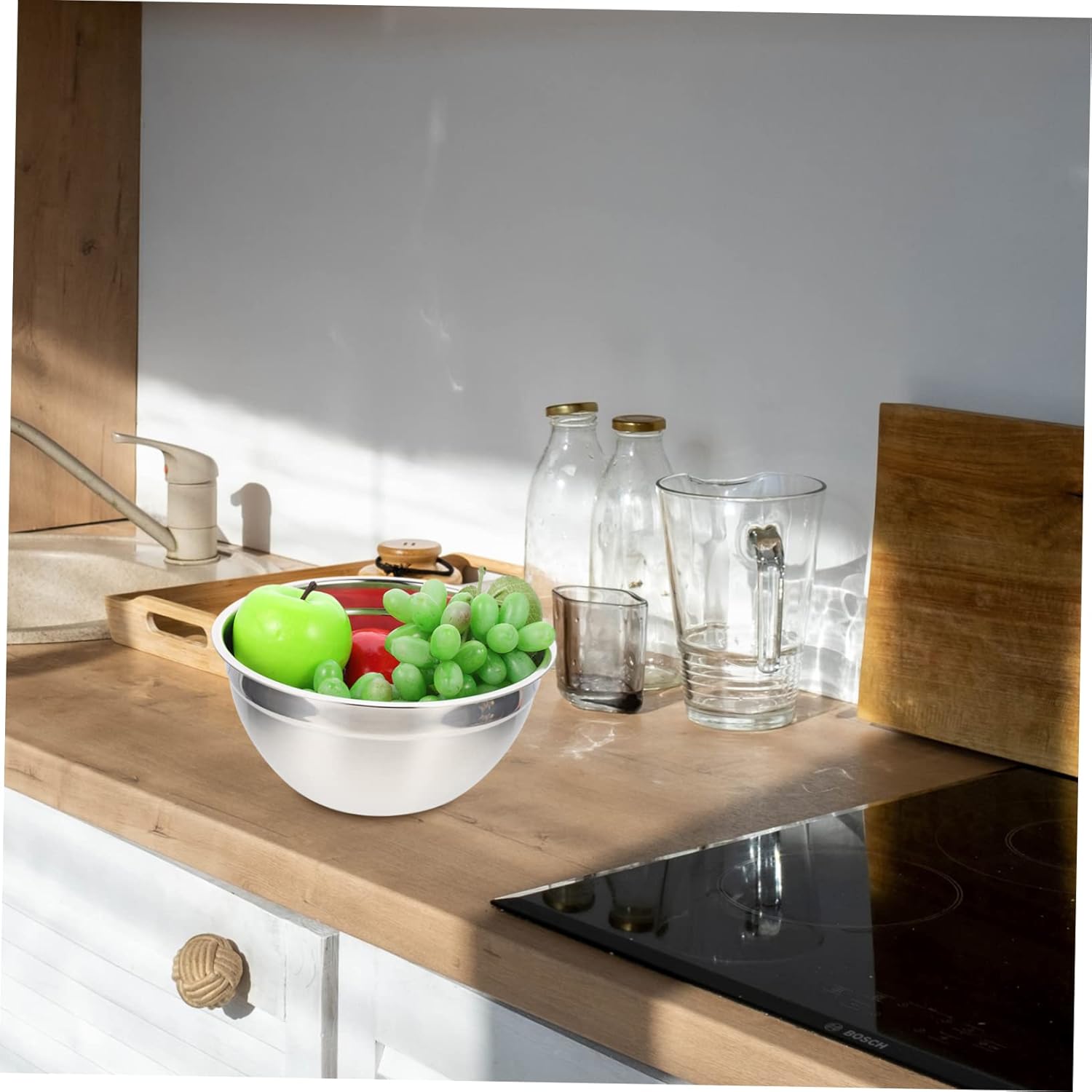 Unomor Mixing Bowl Set Stainlessness Colander Mixing Bowl Salad Bowls Home Essentials