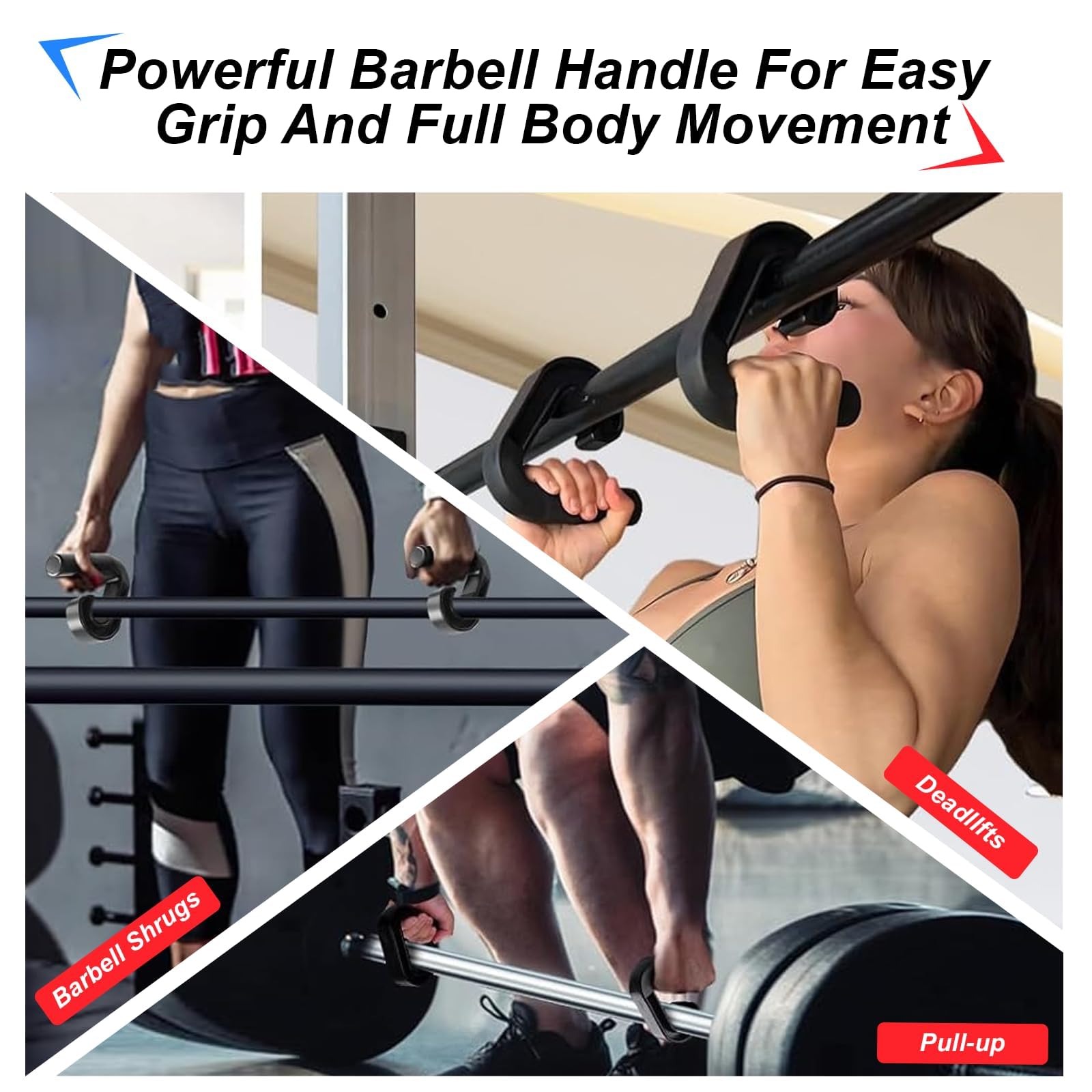 Maniglie Palestra, Doppie Maniglie per Trazioni alla Sbarra a D Trazioni alla Sbarra, Palestra Accessori in Nylon Composito, per Allenamento Schiena, Spalle e Braccia, Compatibile con Cavi