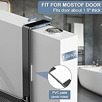 Vista 7 de Organizador de ganchos ajustables para colgar sobre la puerta, perchero con 2 cestas de malla y 10 ganchos, organizador de almacenamiento trasero