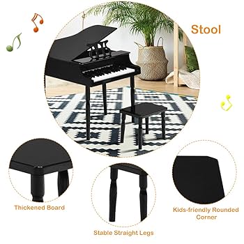 Amazon.co.jp: Costzon クラシカル キッズ ピアノ 譜面台付き 30