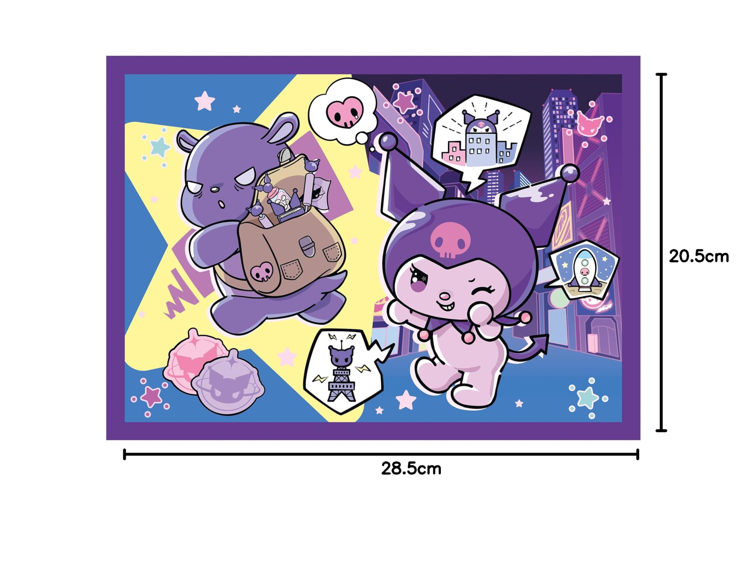 Trefl - Puzzle od 35 do 70 Elementów, 4w1: Dzień Kuromi, 4+ | Zestaw 4 Układanek, Różny Stopień Trudności, Rozwój Koncentracji i Spostrzegawczości, Wysoka Jakość, Idealny Prezent
