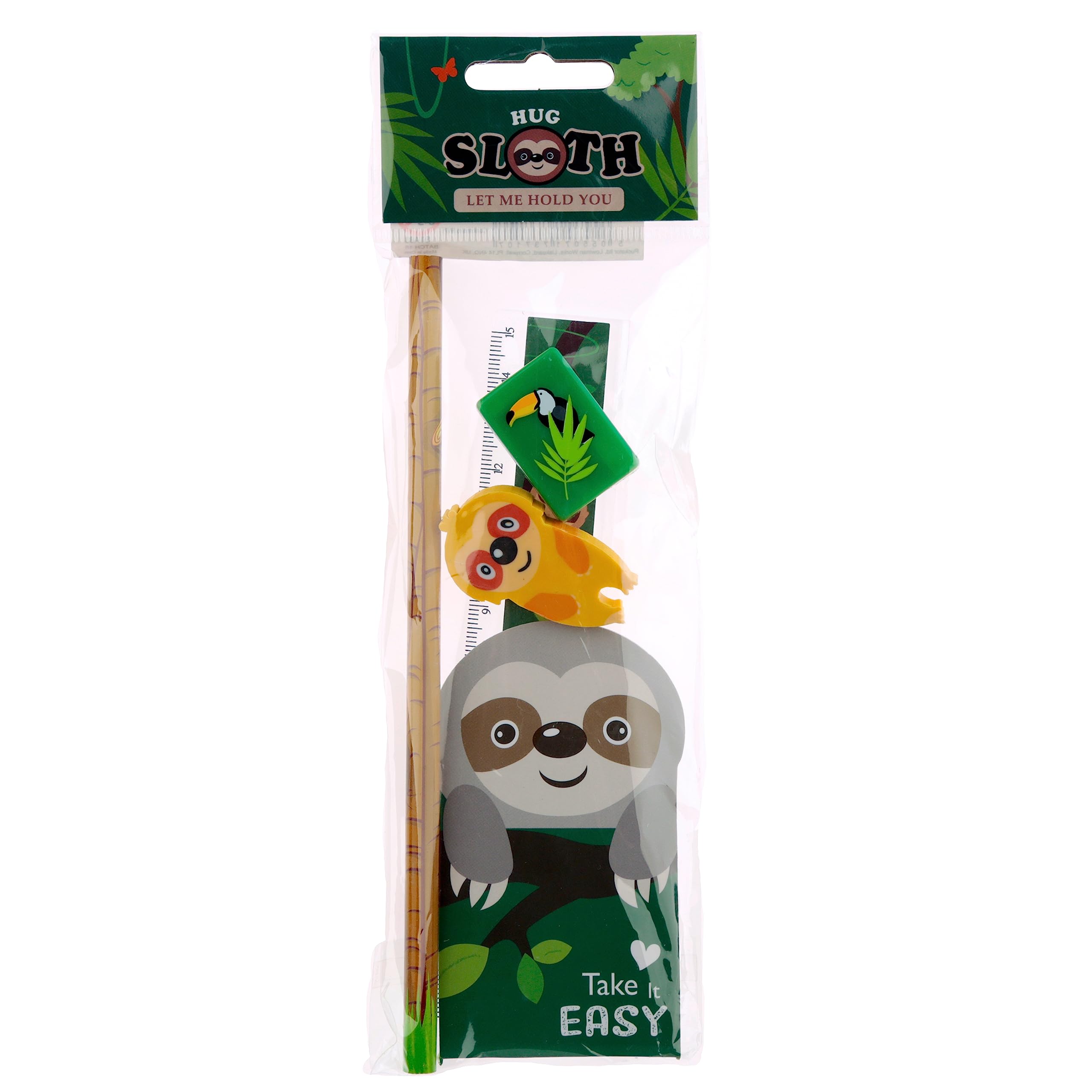 Puckator Cute Sloth Design Stationery Set STA83 - Only Available Assorted, Multicolor, 4 Piece Set - Image 4