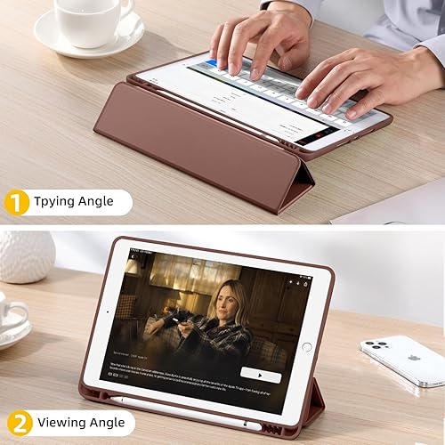 Miniatura 188 de Akkerds - Funda para iPad 10.2 2020, iPad 8ª generación/2019, iPad 7ª generación, con soporte para lápiz. Funda protectora premium con parte trasera