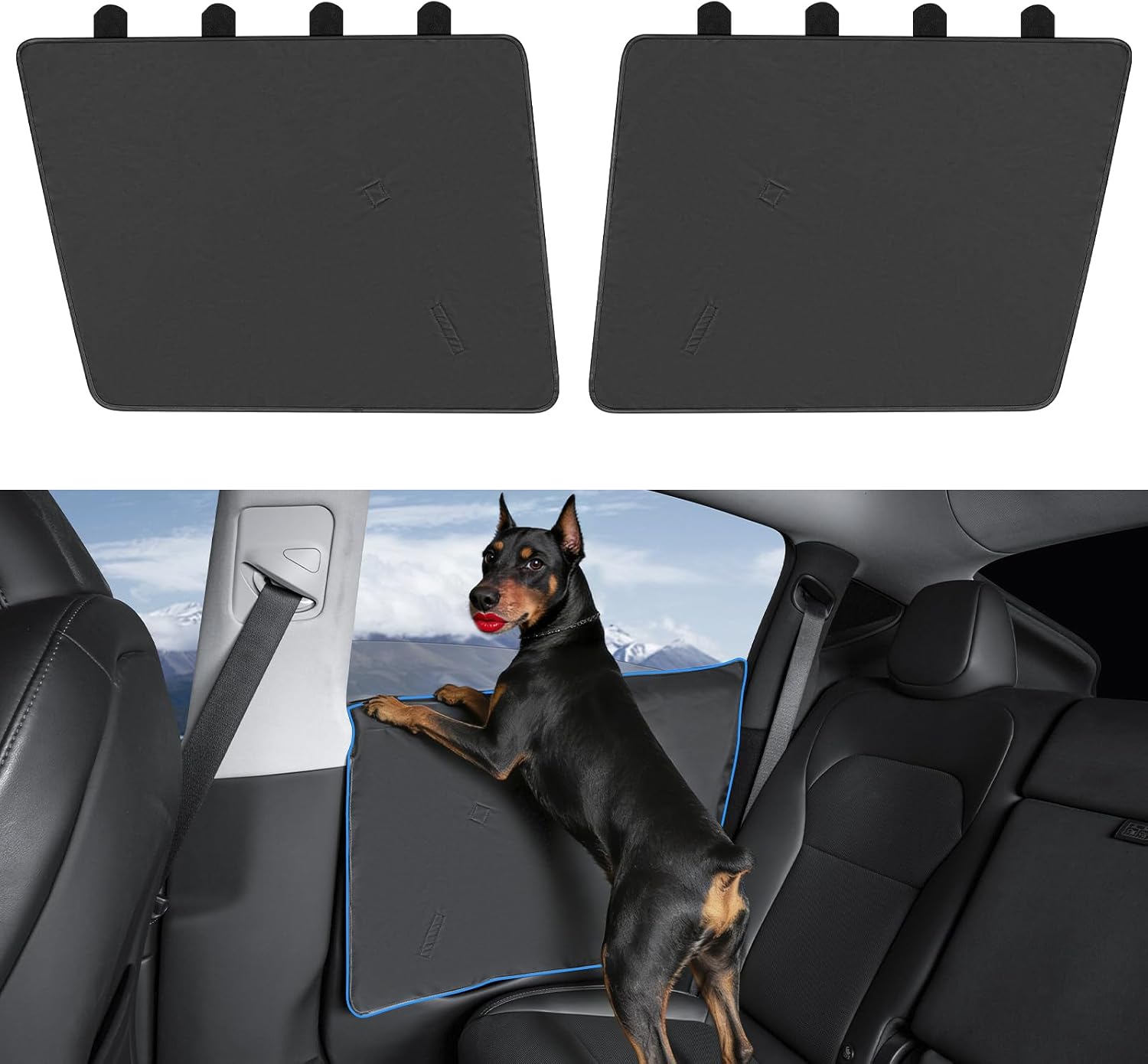 2PCS Dog Car Door Protector for Tesla Model Y/3