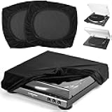 2PCS Universal Turntable Dust Cover, Compatible with Audio-Technica AT-LP60X & AT-LP60XBT, Soft Stretch Velvet Record Player Protector, Scratch-Resistant Dust Cover, Record Player Turntable Covers