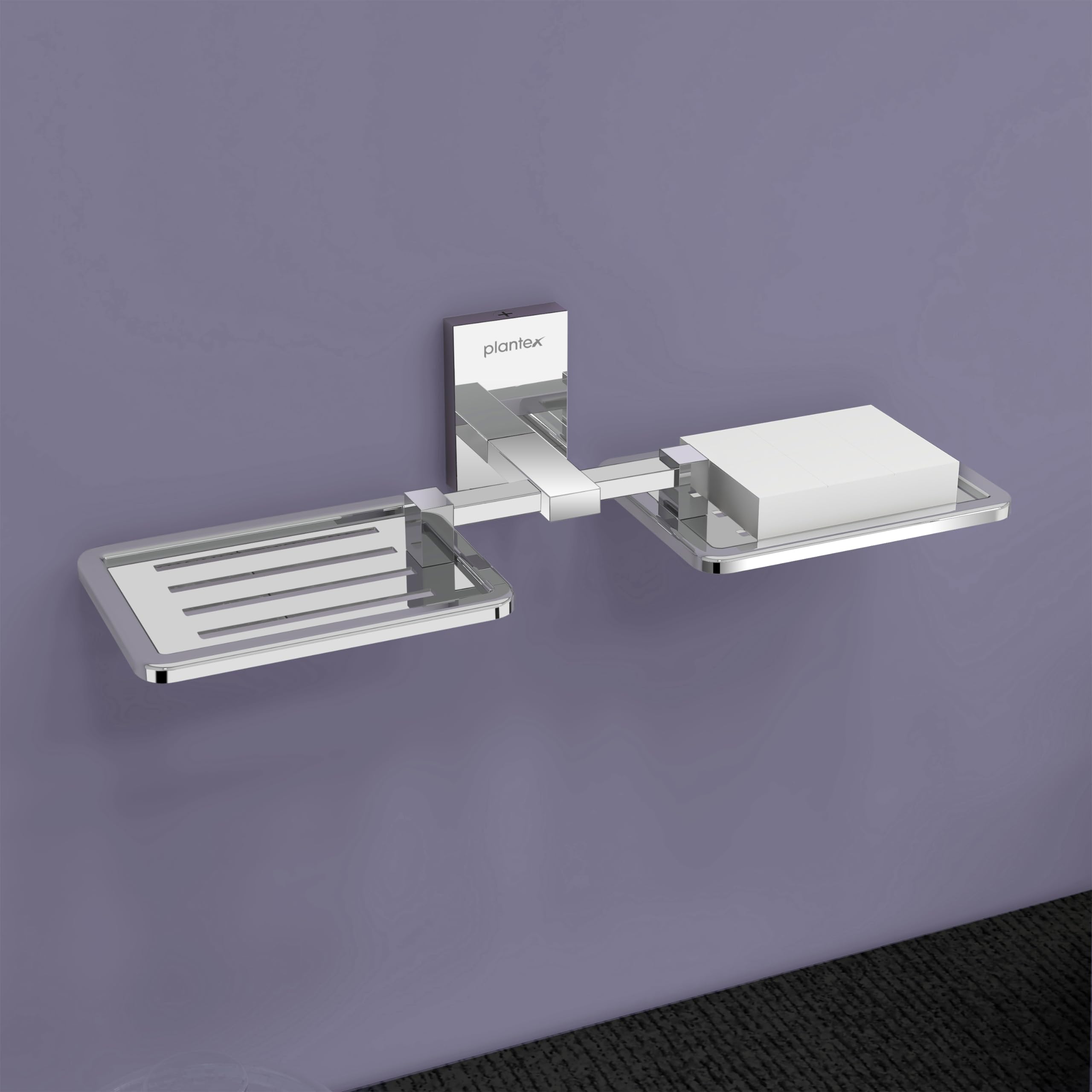 Plantex 304 Grade Stainless Steel Double Soap Holder for Bathroom/Soap Stand/Soap Dish/Bathroom Accessories - Senso (Chrome) (B092HJXNDJ) Amazon Price History, Amazon Price Tracker